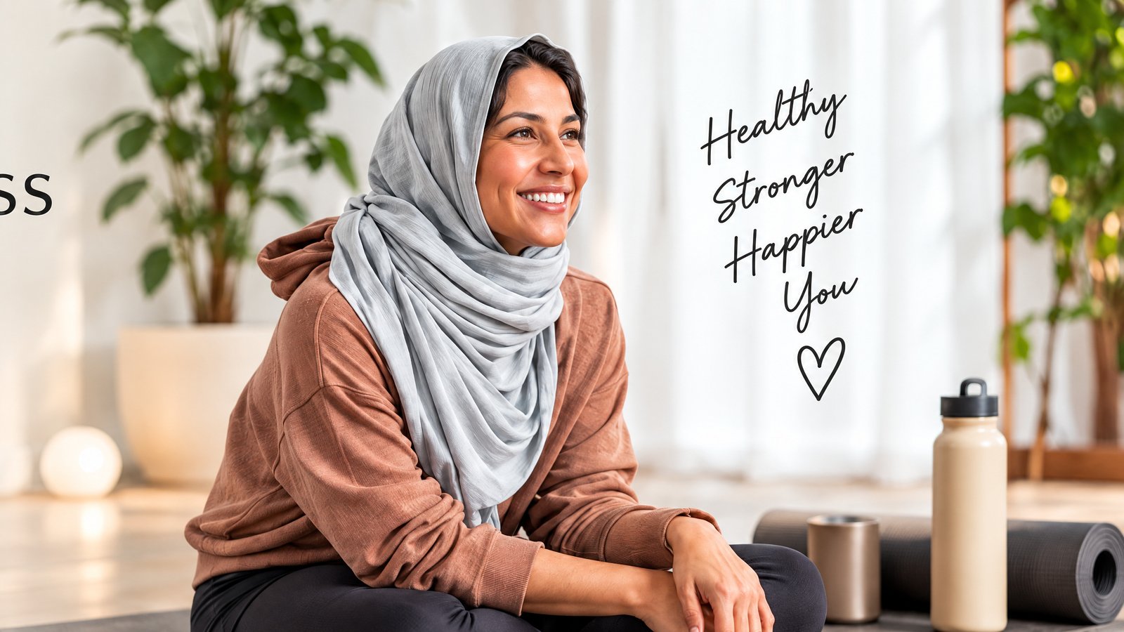 Zehra smiling in a soft terracotta sweater